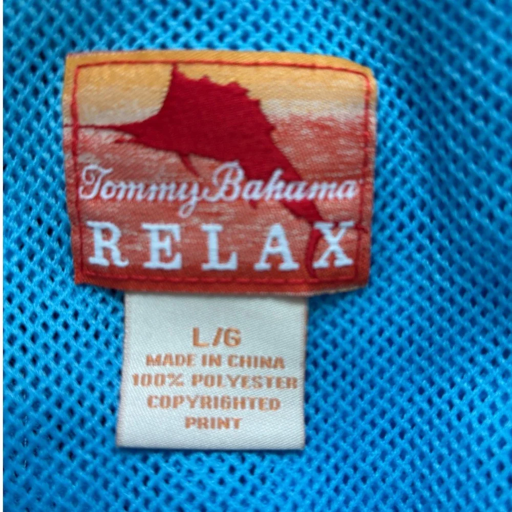 Tommy Bahama Relax Mens Blue Sea Life Marlin Squid Swim Trunks Large